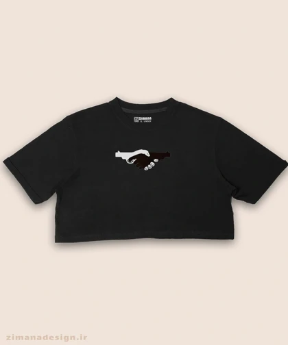 کراپ زنانه طرح دست به تفنگ کد 949