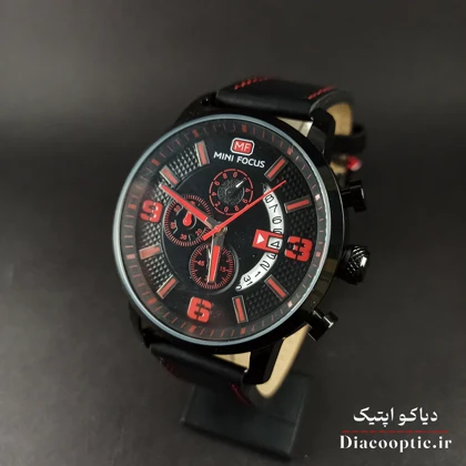 ساعت مچی مردانه اورجینال موتور ژاپن برند مینی فوکوس سه موتور مدل Mf0025G.02 بند چرم