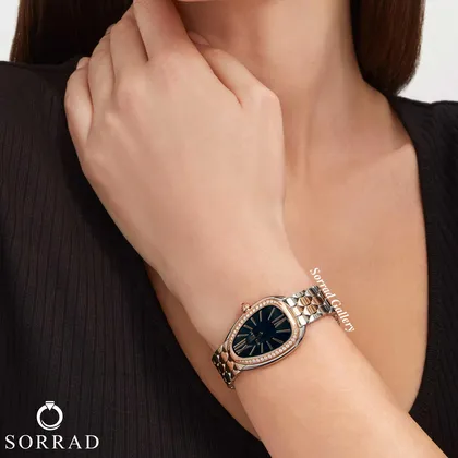 ساعت بولگاری زنانه / ساده بند استیل رنگ سیلور-طلایی صفحه دورنگین / درچند رنگ مختلف