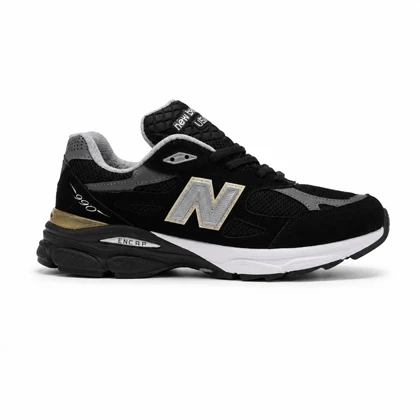 کفش و کتانی مردانه چرم طبیعی مدل نیوبالانس NEWBALANCE 990 رنگ مشکی کد 8489