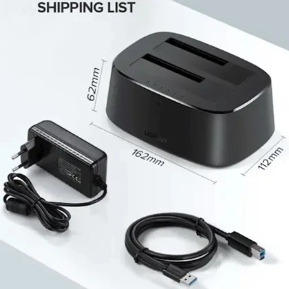 داک هارد 2.5 اینچ و 3.5 اینچ 2 سینی USB 3.0 یوگرین ugreen CM198 50857