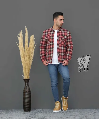 کاپشن چهارخونه پشمی ANKO