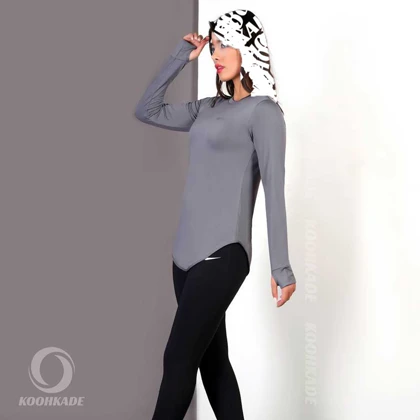 تونیک ورزشی یقه دار فینگردار NIKE