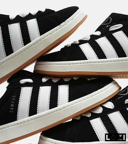 کفش کتانی مردانه و زنانه مشکی سفید ADIDAS Campus مدل 4238