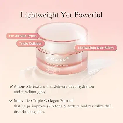 ژل کرم آبرسان و تقویت کننده کلاژن مدی کیوب 50 میلی‌لیتر (Medicube Triple Collagen Cream)