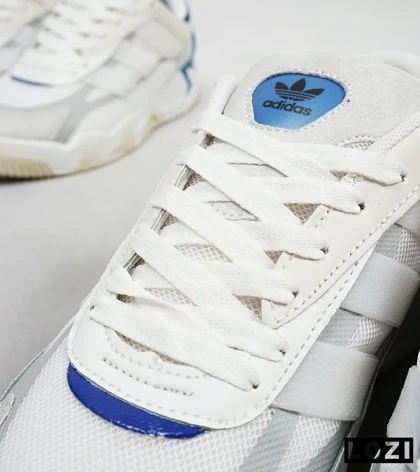 کفش کتانی مردانه سفید طوسی آبی ADIDAS niteball 2.0