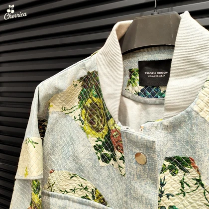 کت جین تکه دوزی زنانه کد 5