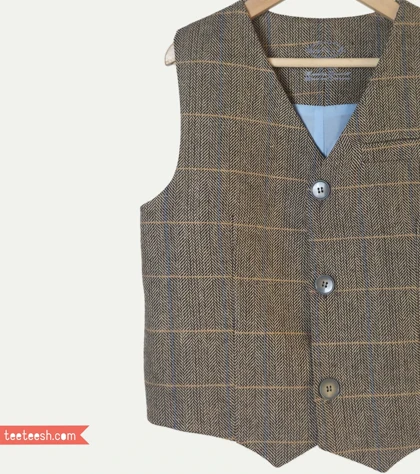 جلیقه رسمی پشمی کرمی