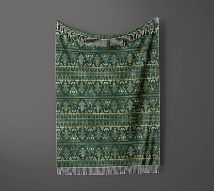 شال مبل ریش دار sofa shawl 345