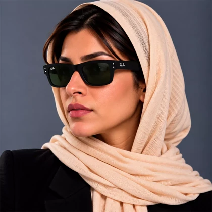 عینک آفتابی ری بن شیشه سبز فریم مربع RB 4164/2