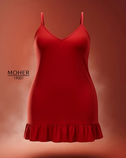 لباس خواب رکابی سایز بزرگ قرمز