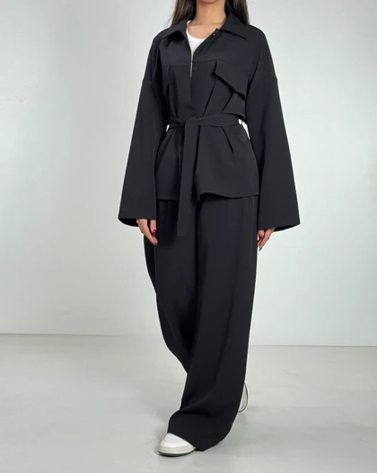 ست شومیز  و شلوار کمردار کد 9000104