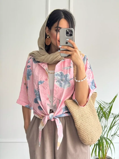 شومیز گره‌ای گندم
