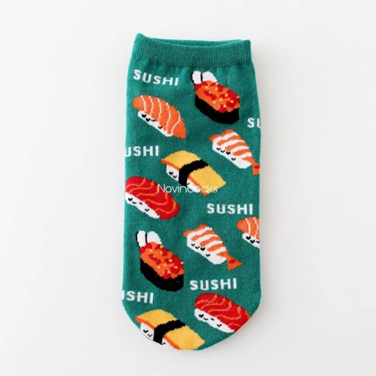 جوراب مچی طرح ماهی و گربه