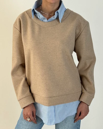 شومیز فوتر یقه دار  کد 1500127