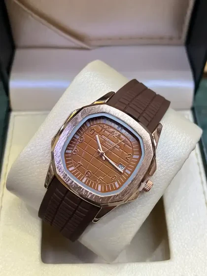 ساعت طرح پتک فیلیپ بند رابر سیلیکونی اسپورت8909 قهوه ای