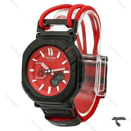 ساعت کاسیو پروترک PRJ-B001 بند کشی قرمز Protrek-10167-G