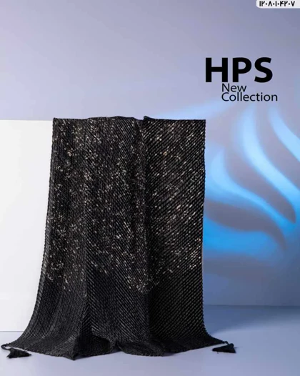 شال رته دور دوخت پلیسه منگوله‌دار حاشیه تک‌رنگ برند hps کد 017