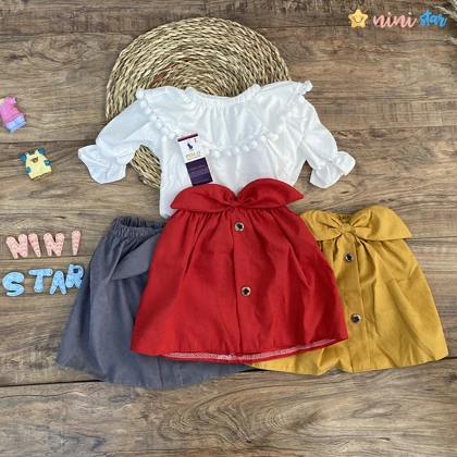 شومیز دامن دخترانه بوگاتی (1 تا 5 سال)