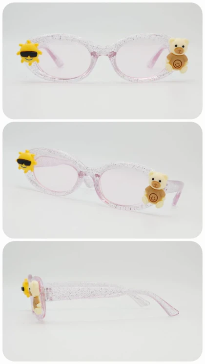 عینک آفتابی بچگانه طرح گربه خرسی با شیشه‌های ضد اشعه U