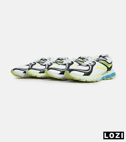 کفش کتانی بزرگ پا سفید مشکی لیمویی BROOKS adrenaline gts 22