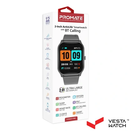 ساعت مچی هوشمند پرومیت PROMATE مدل XWATCH-B2.GRAPHITE