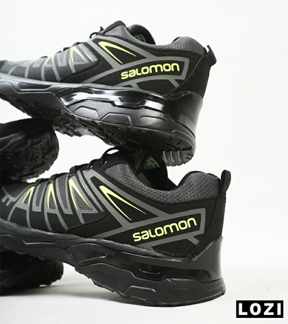 کفش کتانی بزرگ پا مشکی سبز Salomon X ULTRA