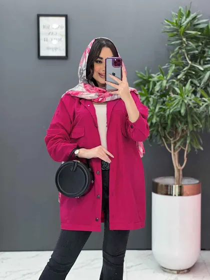مانتو لینن دو جیب بالا