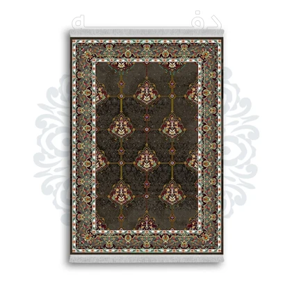 *جدید* فرشینه از جنس پارچه شانل مخمل ترک طرح فانتزی برند دفه کد 1395