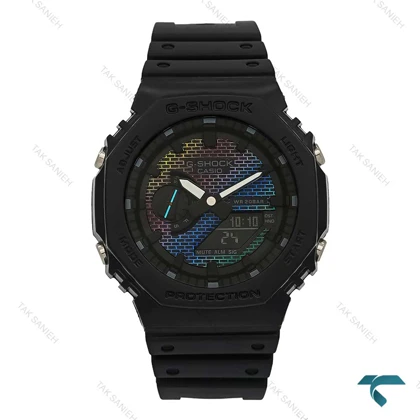 جی شاک مردانه GA2100 مشکی صفحه رنگی Casio-7319-G