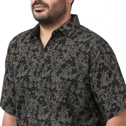 پیراهن آستین کوتاه طرح دار مردانه مدل 6112113