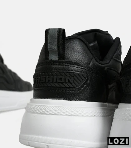 کفش کتانی مردانه مشکی سفید FASHION مدل 6726