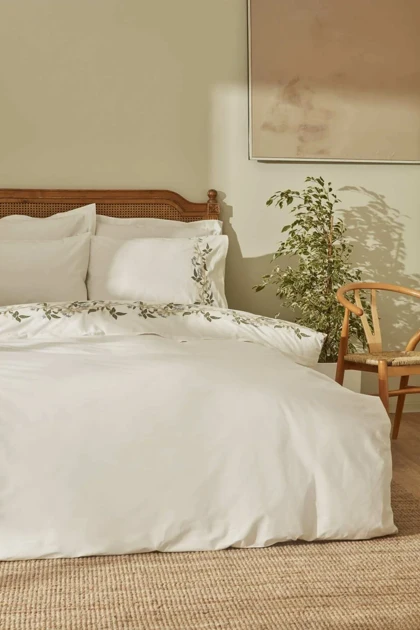 سرویس روتختی دو نفره Karaca Home مدل Nancy پنبه - سفید