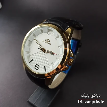 ساعت مچی مردانه موتور ژاپن برند الگانس مدل DO1193 بند چرمی