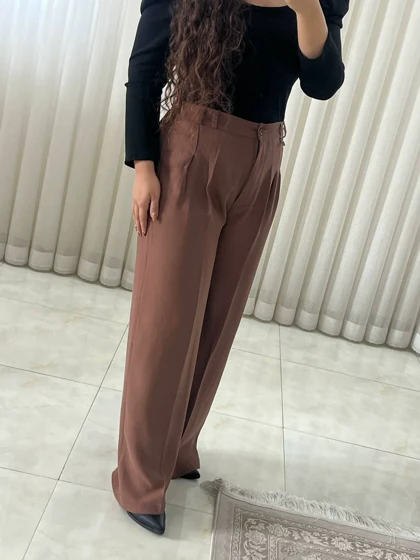 شلوار بگ پارچه ای دخترانه و زنانه کد 581
