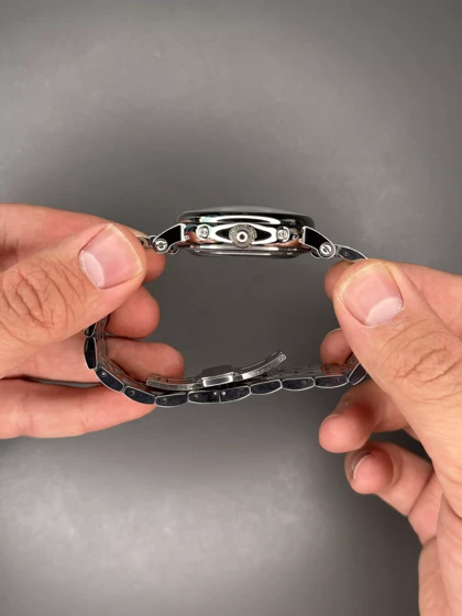 ساعت مچی پتک فیلیپ فول دیت بند سیلور صفحه مشکی Patek Philippe