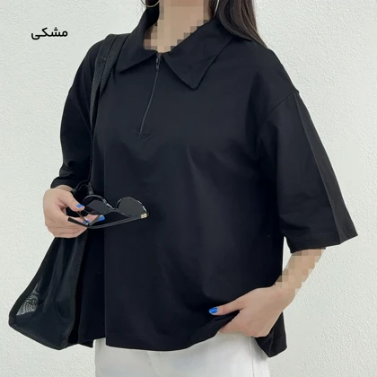 پولوشرت زنانه باکسی زیپ‌دار | آی بولک