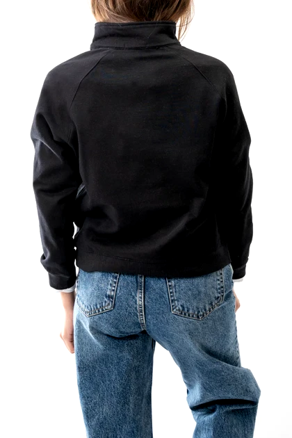 تیشرت آستین بلند نیم زیپ زنانه