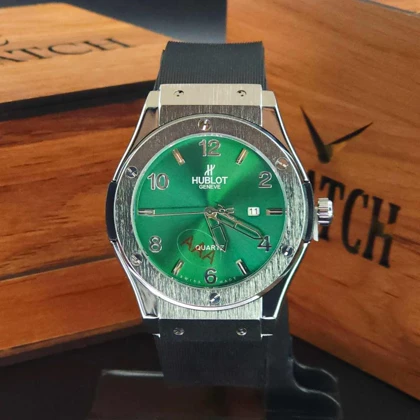 ساعت مچی مردانه هابلوت ژنو HUBLOT تاریخ دار با قفل پروانه ای هابلوت
