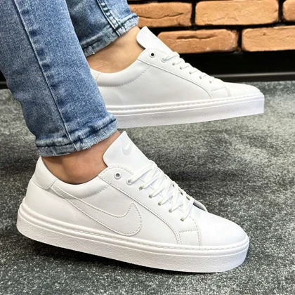 کفش کتانی اسپرت مردانه رنگ سفید مدل نایک NIKE AIR FORCE کد 71184