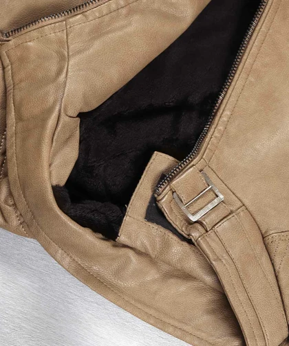 کت چرم مردانه ساده 8822