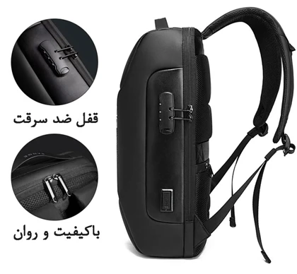 کیف کوله پشتی لپ تاپ 15.6 اینچی اورجینال بنج BANGE 7216