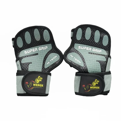 دستکش و محافظ کف دست بدنسازی ویراکس مدل AZS-404H1281 طوسی بسته دو عددی