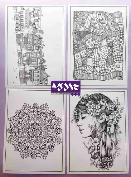 پک رنگ آمیزی بزرگسالان مدل رنگین کمان
