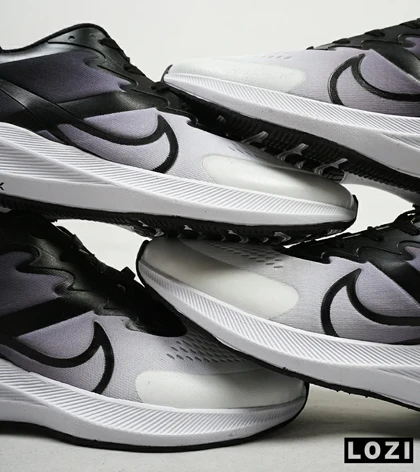 کفش کتانی مردانه سفید بادمجانی NIKE AIR zoomx