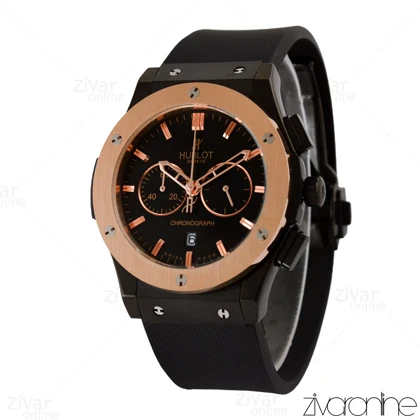 ساعت هابلوت مردانه کلاسیک فیوژن سه موتوره رزگلد مشکی 105196