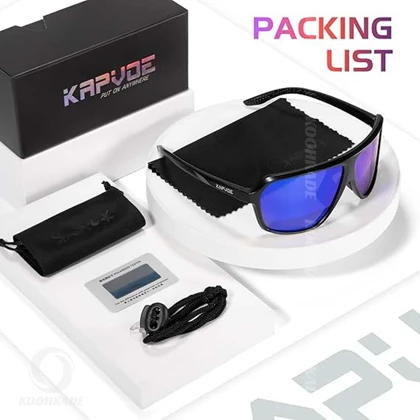 عینک KAPVOE K 64 02 فریم مشکی لنز آبی