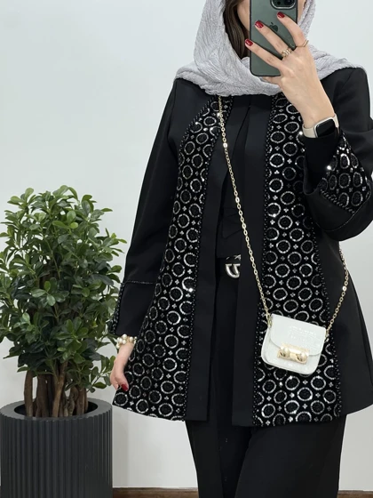 مانتو مجلسی سوزندوزی ژاوه