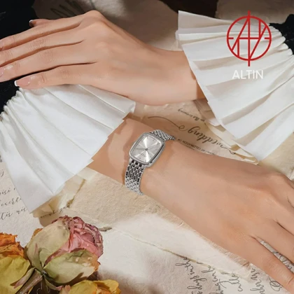 ساعت مچی زنانه جولیوس مدل JA-1349A استیل نقره‌ای صفحه مربعی