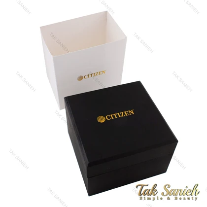 ساعت سیتیزن ست دورنگ طلایی تک موتوره صفحه سفید Citizen-4487-S